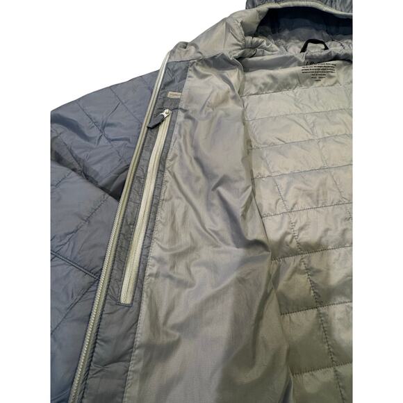 LL Bean Women’s 3X Plus Light Blue Packable PrimaLoft Puffer Jacket Hooded - Picture 7 of 8